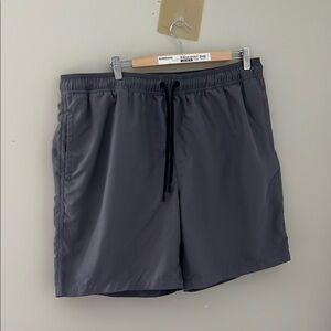 Amazon Essentials Gray and Black Board Shorts Quick-Dry Swimwear